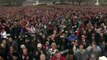 Donald J. Trump is introduced to the Inauguration Day crowds.