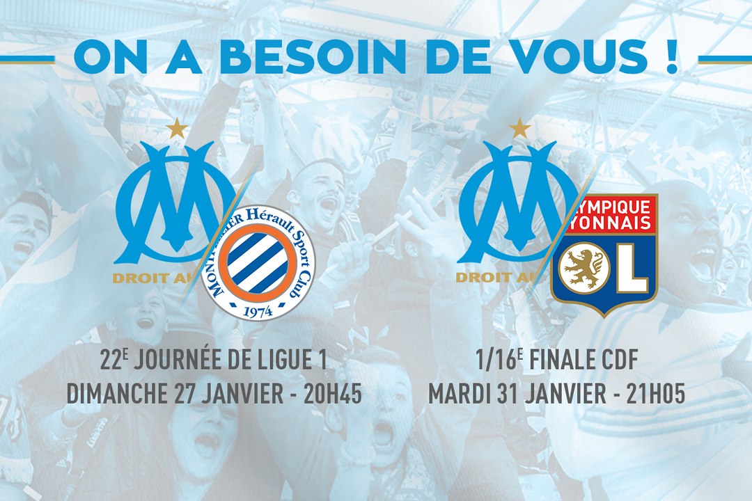 OM-Montpellier et OM-Lyon : ensemble on est plus fort