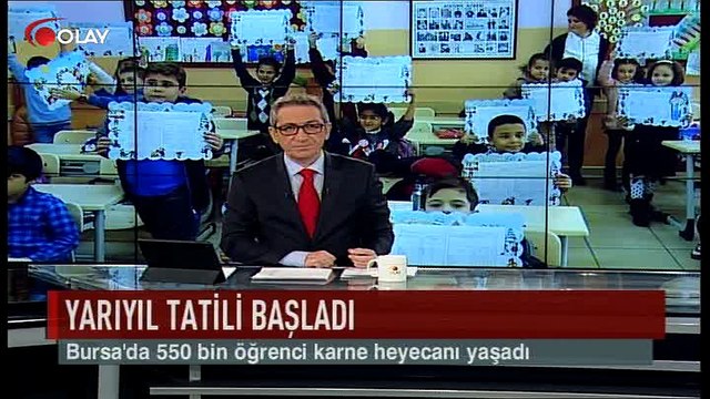 Bursa'da 550 bin öğrencinin karne heyecanı (Haber 20 01 2017)
