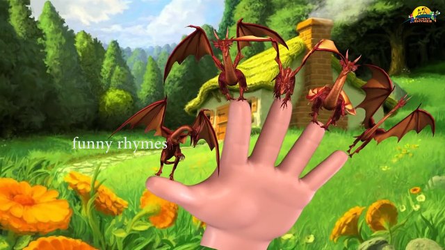 Дракон палец семья nursery детей 3D английские стишки | 3D животные коллекции
