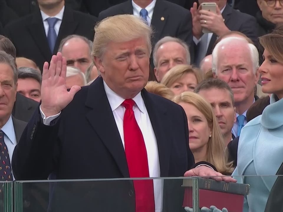 The 45th President of the United States, Donald J. Trump, sworn in