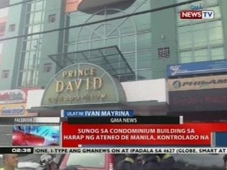NTVL: Sunog sa condominium building sa harap ng Ateneo de Manila, kontrolado na