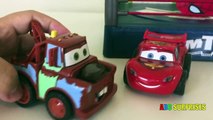 Disney Cars Toon Monster Truck Wrastlin Ring McQueen Tow Mater Spiderman Egg Surprise Color
