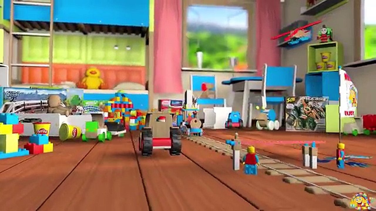 TRAINS FOR CHILDREN VIDEO: Turbo Train We Make Playdough Snail Toys Review from Cartoon