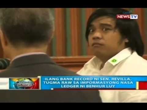 Ilang bank record ni Sen. Revilla, tugma raw sa impormasyong nasa ledger ni Benhur Luy