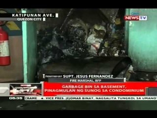 QRT: Garbage bin sa basement, pinagmulan ng sunog sa condominium