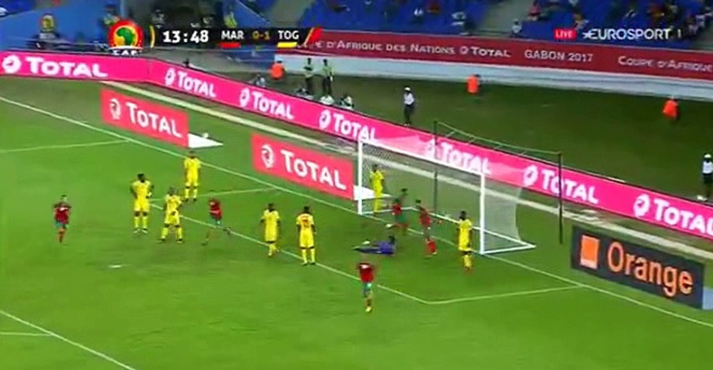 Aziz Bouhaddouz  GOAL HD - Morocco	1-1	Togo 20.01.2017 HD
