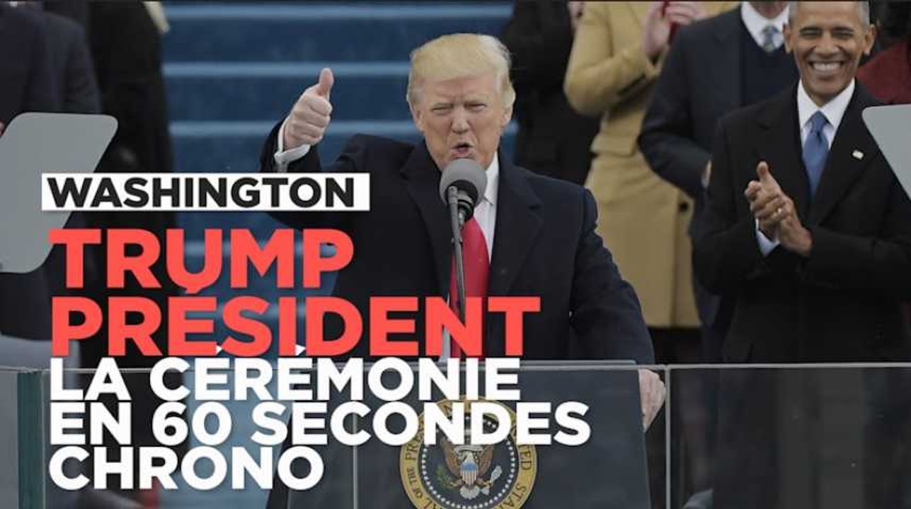 La cérémonie d'investiture de Donald Trump en 60 secondes chrono