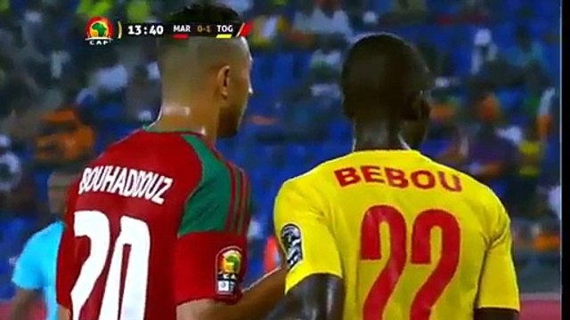 Goal Aziz Bouhaddouz Maroc vs Togo 1-1 But (20_01_2017) Maroc vs Togo