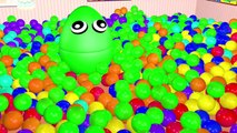 Ball Pit Show Collection 3D for Kids to Learn Colors with Giant Surprise Eggs Color Balls Helicopter