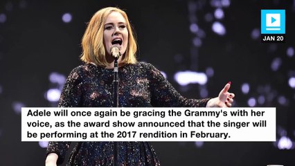 Adele will perform at the 2017 Grammy Awards