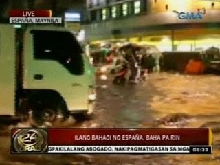 24 Oras: Ilang bahagi ng España, hindi nadaanan ng mga sasakyan dahil sa biglang baha