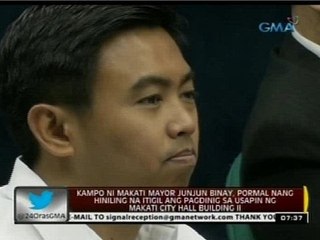 Скачать видео: 24 Oras: Kampo ni Mayor Binay, hiniling na itigil ang pagdinig sa Makati City Hall Building II