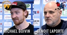 EBEL: Graz 99ers gegen Fehervar AV19 - Die Stimmen zum Spiel (Michael Boivin/Benoit Laporte)