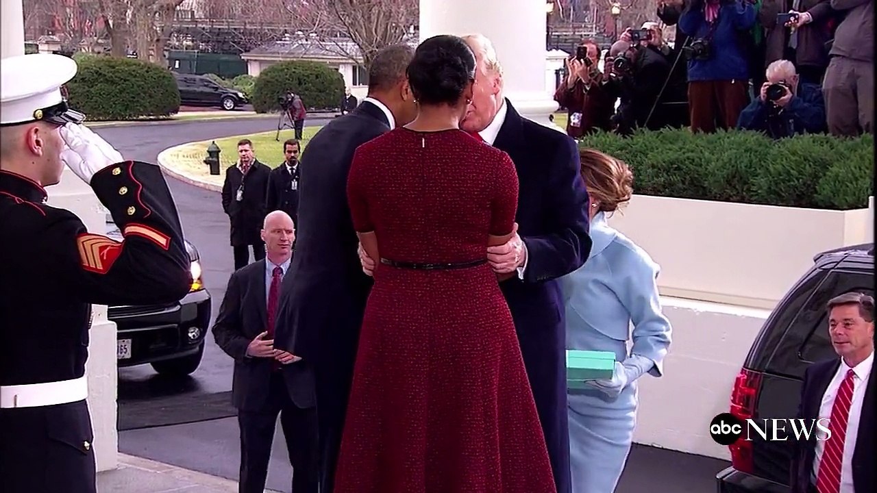 Barack Obama and Michelle Obama welcome President-elect Donald J. Trump and  Melania Trump to The White House