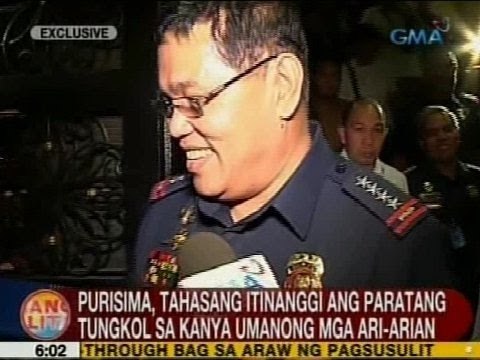 UB: PNP chief Purisima, itinanggi ang paratang tungkol sa kanya umanong mga ari-arian