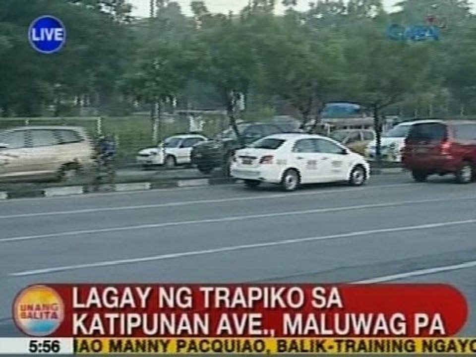 UB: Lagay ng trapiko sa Katipunan Avenue, maluw...