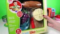 Just Like Home Bread and Cheese Set Toy Cutting Food Velcro Cooking Playset Kitchen Playset Toy Food