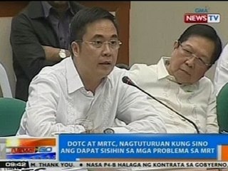 NTG: DOTC at MRTC, nagtuturuan kung sino ang dapat sisihin sa mga problema sa MRT