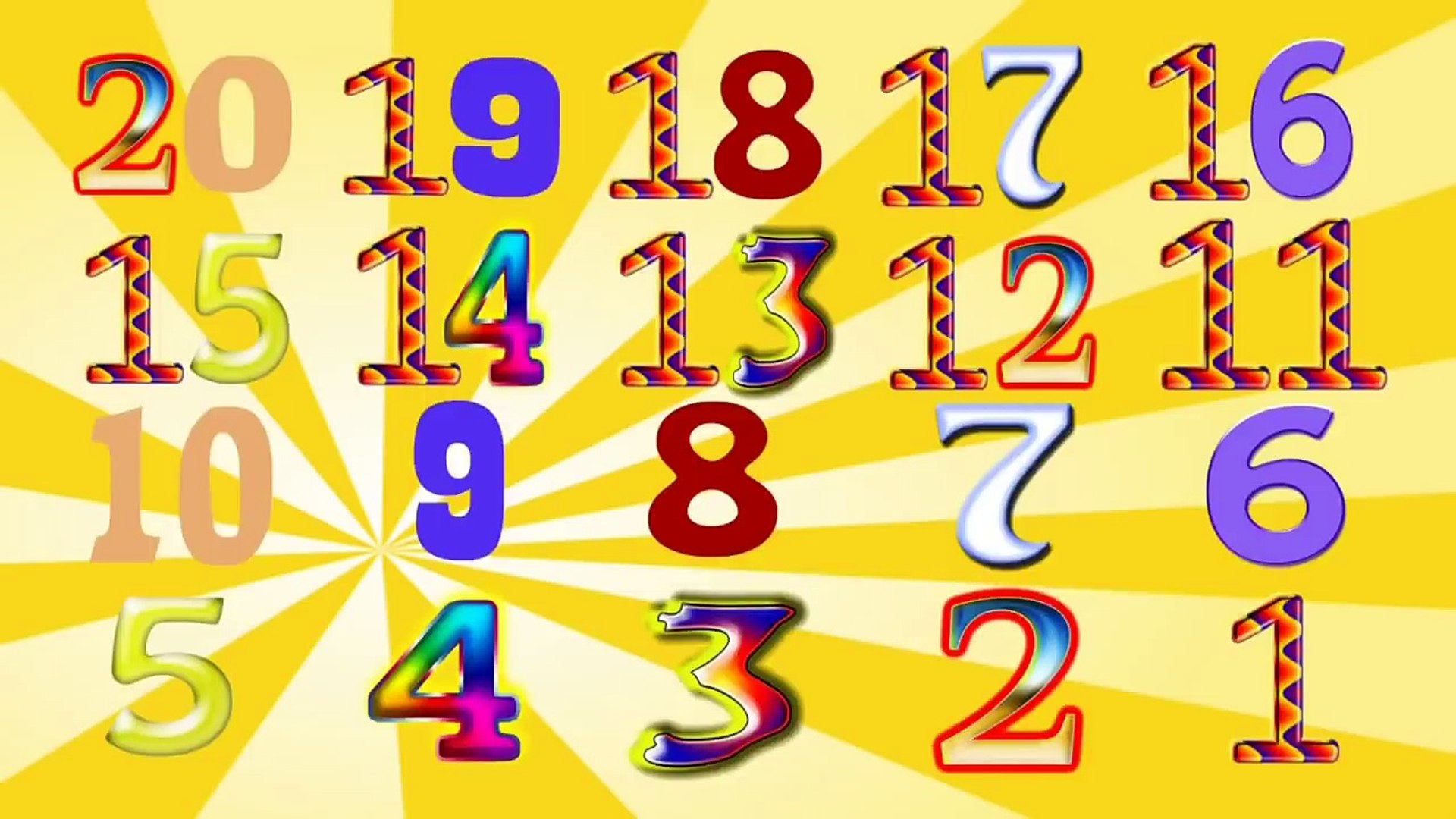 Counting Numbers 1 to 20 - English Nursery Rhymes - THE TODDLERS TV -  Dailymotion Video