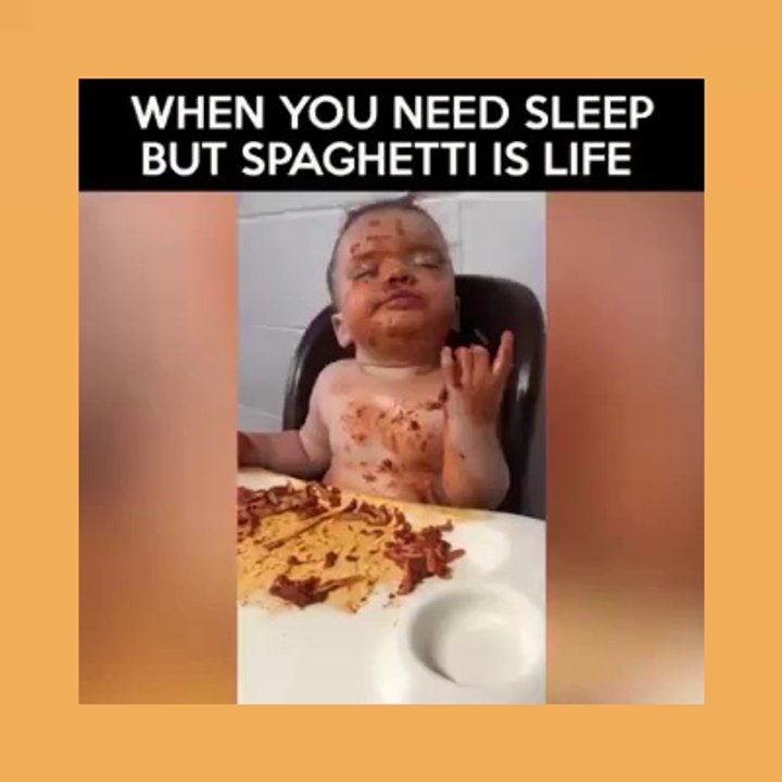 Funny Videos - When you Need Sleep, But Spaghetti is Life :D