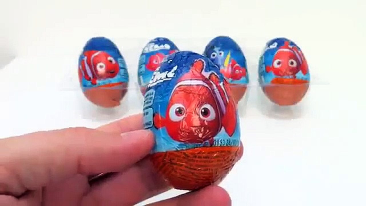 Finding Nemo Surprise Egg opening with gift toy and delicious chocolate