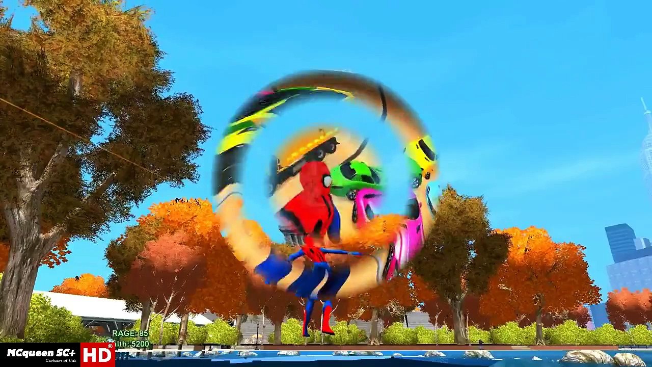 SUPERHEROES Spiderman + Hulk + Super Mario Cars colors Fun Videos with More Nursery Rhymes - P5