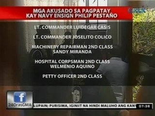 8 sa 10 akusado sa pagpatay kay Navy Ensign Pestaño noong 1995, ngayon lang nabasahan ng sakdal