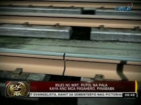 24Oras: Riles ng MRT, putol na' maraming pasahero, naperwisyo