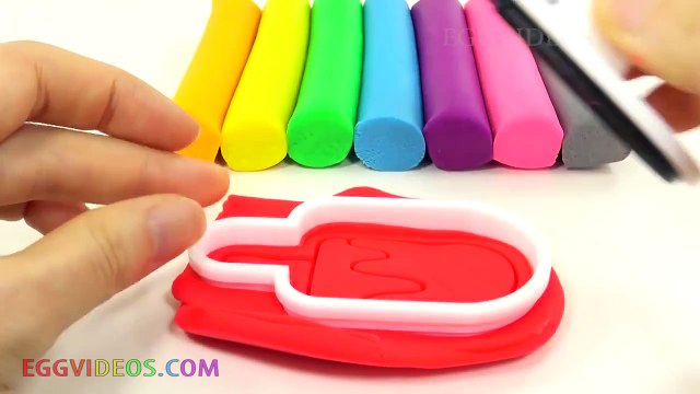 Learn Colors with Play Doh Ice Cream Popsicles Mold Modelling Clay Fun and Creative for Kids