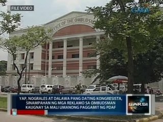 Yap, Nograles at 2 pang dating kongresista, sinampahan ng mga reklamo sa Ombudsman