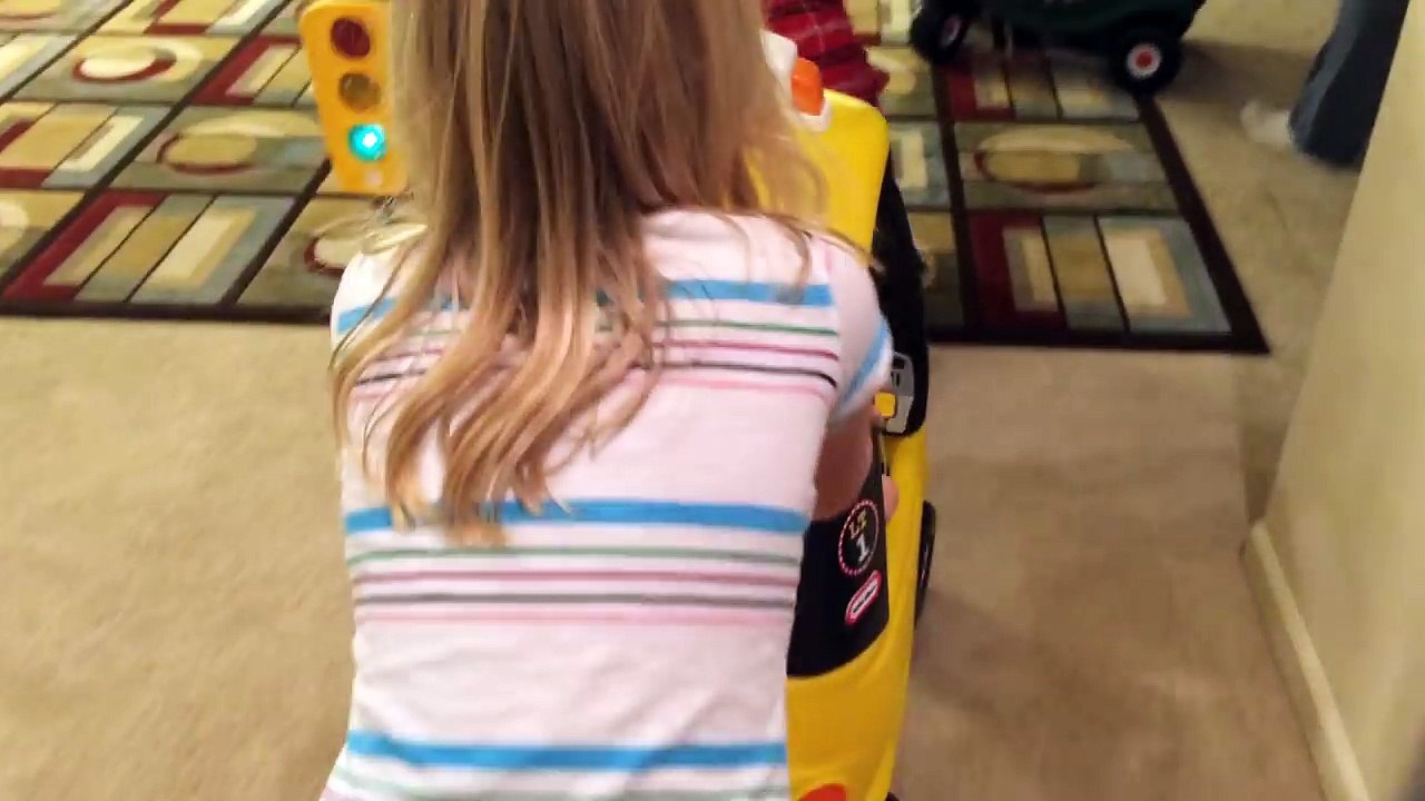 Baby Cab Driver Riding in the Little Tikes Cozy Coupe Cab-cA6JY2DyRbo