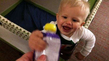 Baby Michael Gets Super Excited and Twerks! Over Food-QzTaR-dPJl8