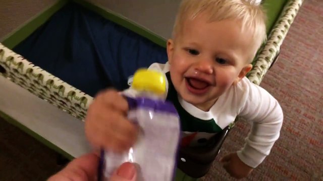 Baby Michael Gets Super Excited and Twerks! Over Food-QzTaR-dPJl8