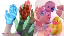 Learning Colors Video for Children Painted Hands Baby Doll Duck Finger Family Song Nursery Rhymes