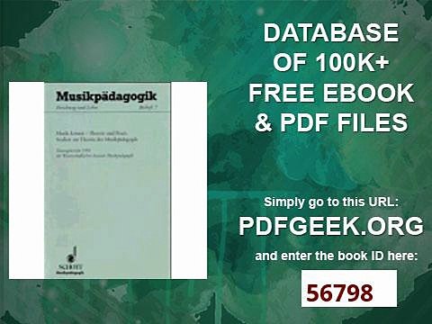 Musik-Lernen - Theorie und Praxis Studien zur Theorie der Musikpädagogik