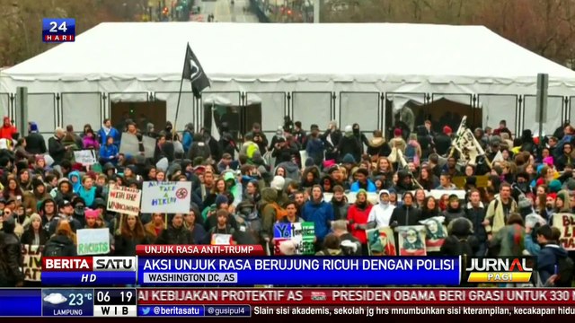 Sejumlah Kericuhan Warnai Pelantikan Trump Menjadi Presiden AS