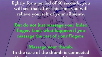 Massage your index finger for 60 seconds and watch what happens