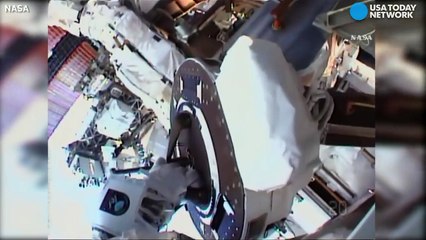 Walk with astronauts tuning up the ISS--IQpo4Kx6OM