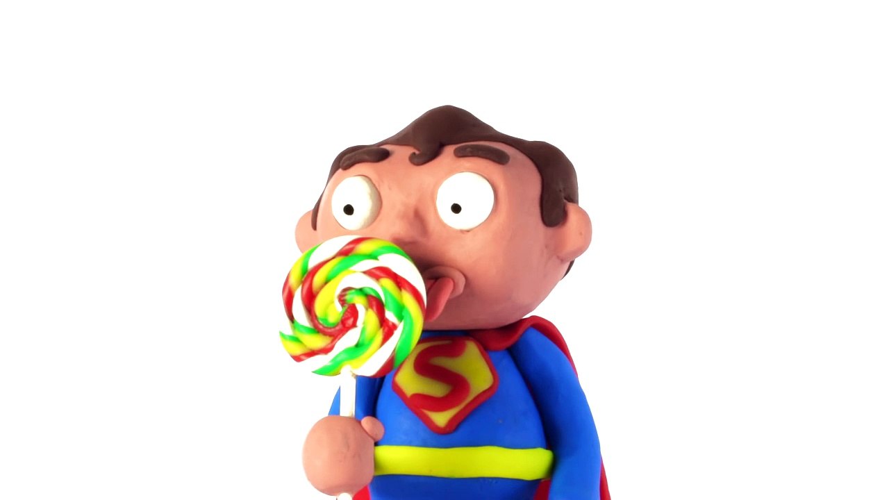 Funny Stop Motion Hulk Superman & Batman Superheroes real life play doh