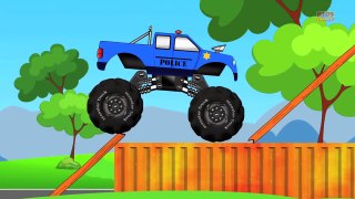 Monster Trucks _ Police Monster Truck _ Police Monster Truck Stunts-GhODdMAG4Ps