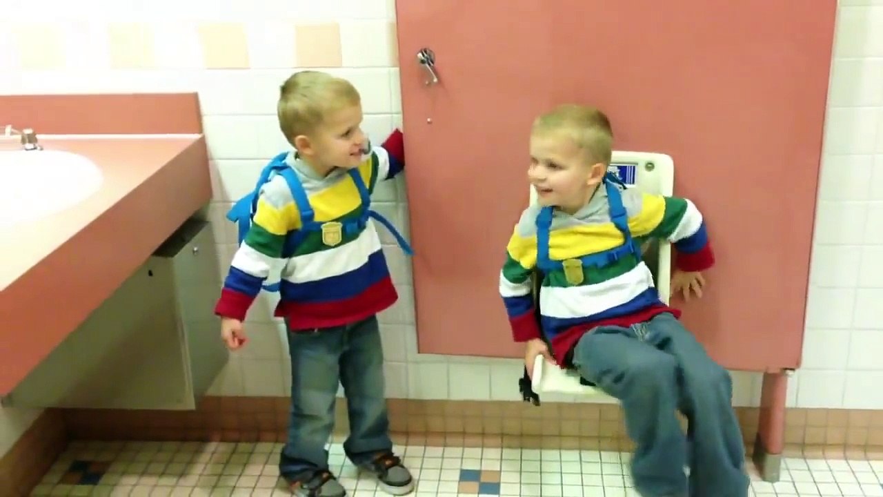 Twins Gone Wild in Ladies Bathroom-6jBGbVbtteE