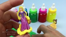 Baby Toy Milk Bottles Clay Slime Surprise Disney Princess Cinderella Rapunzel Ariel Tiana Snow White