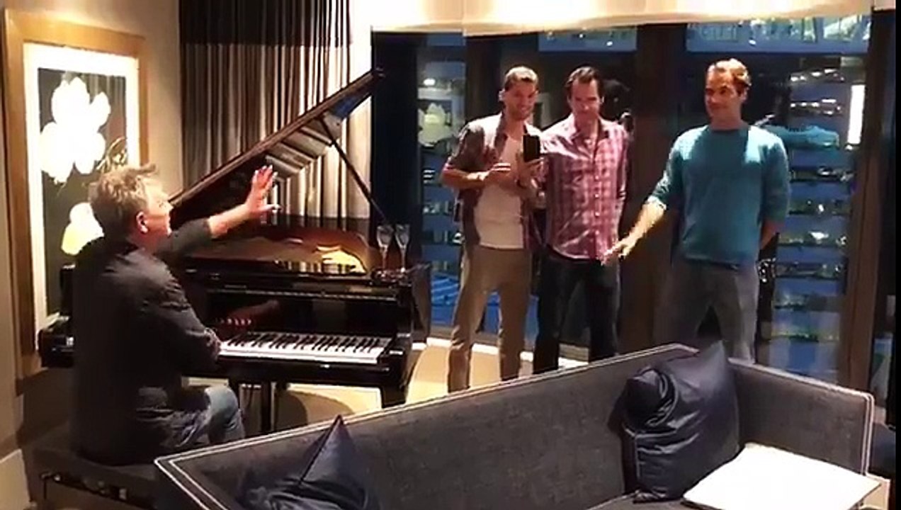 Roger Federer, Tommy Haas et Grigor Dimitrov lancent un boys band