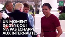 Michelle Obama n'a pas pu cacher sa gêne devant le cadeau de Melania Trump