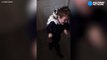Dalmatian puppy hugs boy to keep him from leaving-Kve-WZWCL5U