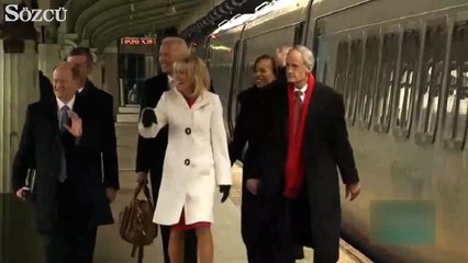 Joe Biden evine trenle döndü