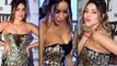 Gizele Thakral Hot Boob Show In Transparent Dress | Elle Fashion Event