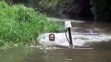 Guess Whats that the man ride on ??? amazing water travelling