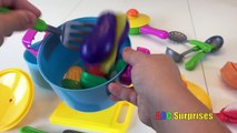 VELCRO Toy Foods Cutting & Learn Names Fruits & Vegetables Fun for Kids of All Ages ABC Surprises